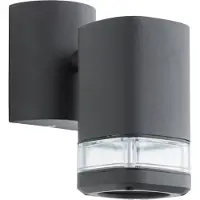 Brilliant schwarze hängende Wandleuchte JANDY | Down Light | mit geeignetem Leuchtmittel dimmbar | 1x GU10 Fassung max. 18 Watt | Metall/Kunststoff | IP44