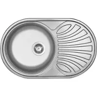 Deante 1-bowl steel sink with drainer
