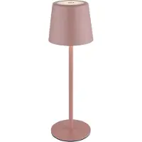 Globo Lighting LED Tischleuchte, rosa, Metall, Akku, Touchdimmer, H 28 cm
