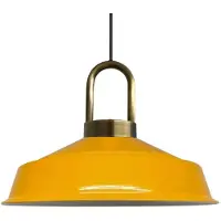 Bamyum Pendelleuchte Asletl-Lock Hängelampe aus Metall Ø40 cm Gelb Lampe