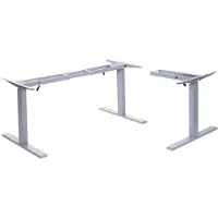 Mendler Gestell MCW-D40, variables Tischgestell für Eck-Schreibtisch, elektrisch höhenverstellbar Memory 45kg grau