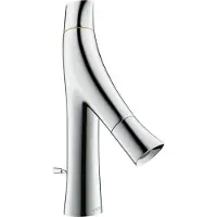 Hansgrohe Starck Organic 2-Griff-Waschtischmischer 80, Zugstangen-Ablaufgarnitur, 12010000, Farbe: Chrom