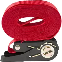 Stier Spanngurt Set, 4 Stück, 4 m Länge, Ratschengurte, Zurrgurte, 800 kg Tragkraft, Farbe rot, Befestigungsgurte für Ladungssicherung, Befestigungsriemen, Spanngurt mit Ratsche