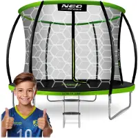Neo-Sport 8ft/252cm profiliertes Gartentrampolin mit Innennetz