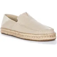 Toms Alonso Heritage Slip On Herrenschuhe aus Baumwolle mit Jute umwickelter Mittelsohle in Off Weiß – 12 UK - 46 EU - 13 US / Off White