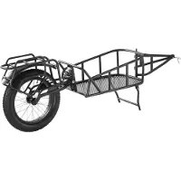 Vevor Fahrradanhänger, 32 kg Tragkraft, Fahrradanhänger, Schnellverschlusskonstruktion mit Universalkupplung, 50,8 cm Räder, passend für die meisten Fahrradräder, Rahmen Kohlenstoffstahl