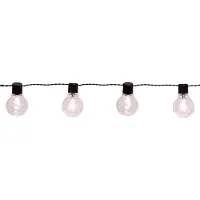 Best Season LED-Party-Kette "Partylights 55mm" 16teilig warm white LED, ca. 4,50 m, Kabel: schwarz, outdoo, 476-25