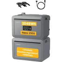 Growatt Powerness Balkonkraftwerk Speicher NEXA 2000 Speicher All-in-One Speicher mit NEXA 2000 Erweiterungsakku x1 für Balkonkraftwerke (0% MwSt)