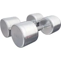 Gorilla Sports Kurzhanteln - 2er Set, 30 kg (2x15 kg) Gewichte, Rutschfest, gerändelt, Verchromter Stahl - Hantelset, Rundhanteln, Kurzhantelset
