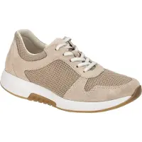 Gabor ROLLINGSOFT Damenschuhe - bequeme Schnür- Halbschuhe beige Freizeit NEU