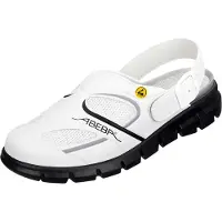 ABEBA ESD-Berufsschuhe Dynamic OB Clog weiß/schwarz CE ESD SRC