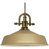 Bamyum Pendelleuchte I Asletl-Marine l Ø41 cm E27 Metall Beige Vintage Lampe