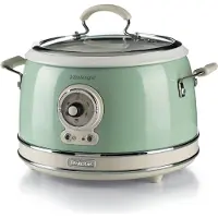 Ariete Multikocher "2904GR", grün, B:27,5cm H:25,5cm T:32cm, Küchenmaschinen, Slowcooker/Reiskocher, Multikocher
