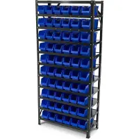 HBM -Schrank, Lager, Regal mit 60 Sichtlagerkästen
