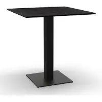 BIG Möbel Bistrotisch HPL Compact Premium | 80x80 cm Dunkler Schiefer | Gusseisen-Gestell 40x40 cm