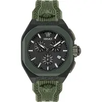 Versace SP VE9L00324 V-Legend Chrono schwarz grau grün Biokeramik Herren Uhr NEU