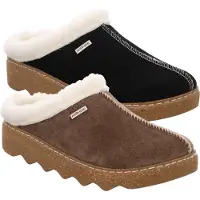 Rohde Damen Hausschuhe Pantoffeln Leder Foggia 6125, Größe:36 EU, Farbe:Schwarz