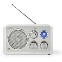 Nedis Rdfm5110Wt Fm Radio Tischplatte Weiß/Silber