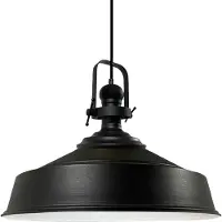 Bamyum Pendelleuchte Schwarz-Asletl Hängelampe Metall Ø40 cm, Modern Lampe