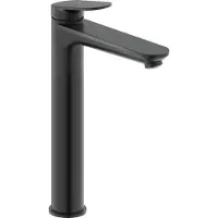 Duravit Waschtischarmatur XL Wave Schwarz Matt 176 mm ohne Zugstangen-Ablaufgarnitur