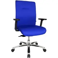 Topstar XXL Bürostuhl Big Star 10, BT190T W56 Stoff blau, Gestell alu