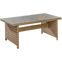 Merxx Gartentisch Riviera 200 x 100 cm - Stahl/Kunststoffgeflecht