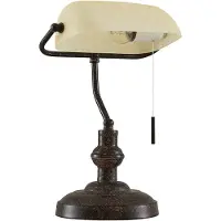 LINDBY Schreibtischleuchte Profina, rostbraun, 39 cm, E27