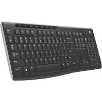 Logitech K270, Volle Größe (100%), Kabellos, RF Wireless, QWERTZ, Schwarz