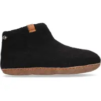 Tofvel Pantoffel Unisex Mula Schwarz Wollfilz
