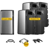 EcoFlow Powerness Balkonkraftwerk Speicher –STREAM Ultra 1,92 kWh (4 MPPT) Speicher mit 4x STREAM Pro 1,92 kWh (3 MPPT) und Parallelkabel, (0% MwSt)