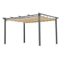 Garden Pleasure Pavillon Pecos rechteckig, hellbeige