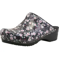 Sanita Clog Original Isalena Open Black/White Damen-Schuhgröße 38