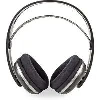 Nedis Wireless-TV-Kopfhörer - RF, Frequenz 868 Mhz - Über Ohr - Batterie 1 Betriebszeit Standardnutzung: 660 min - 100 m - Digital Audio - Schwarz / Silber