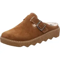 Rohde Damen Leder Hausschuhe Pantoffeln Foggia 6123, Größe:36 EU, Farbe:Braun