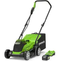 Greenworks 2516107UB, Rasenmäher mit Radantrieb, 520 m², 33 cm, 2,5 cm, 7,5 cm, 520 m²