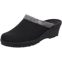 Rohde Hausschuhe Neustadt-50 2459 Damen Black-Schuhgröße 40