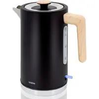 Briebe KT1165BLK, 1,7 l, 2200 W, Schwarz, Edelstahl, Wasserstandsanzeige, Überhitzungsschutz