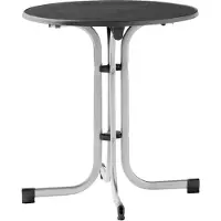 Sieger Gartentisch - Grau - Mecalit - Metallgestell - Ø 70 cm - klappbar