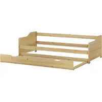 Erst-Holz Sofabett Couchbett Wohnbett 90x200 Einzelbett Bettkasten Kiefer Zubehör wählbar V-60.34-09Rollrost inkl.