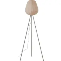 LINDBY Stehleuchte Helin, beige, Textil, Tripod, 144 cm, E27