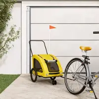 Prolenta Maison Exclusive - Fahrradanhänger Gelb Oxford-Gewebe und Eisen