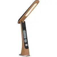 Globo Lighting GLOBO 58476 AVERIE Tischleuchte Kunststoff holzoptik dunkel, LED