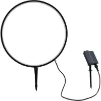 LINDBY LED-Solar-Erdspießleuchte Syrene, 45 cm, schwarz, Alu