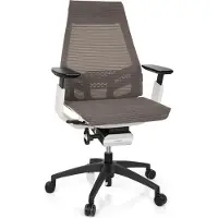 Hjh OFFICE GENIDIA SMART WHITE Netz - Profi Bürostuhl Grau / Weiß