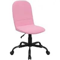 ByLiving Bürostuhl TROLLY Drehstuhl / Kinderstuhl /Metall schwarz pulverbeschichtet /Bezug Webstoff pink /klappbar /Sicherheitsdoppelrollen / B 42, H 85-95, T 54 cm
