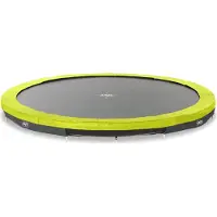 Exit Silhouette Sporttrampolin ø366cm, Bodentrampolin, Rund, für Kinder, Grün