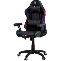 Elite Kinder Gaming Stuhl PULSE | Ergonomischer Bürostuhl - Bis 120 Kg - PC Gamingstuhl - Schreibtischstuhl - Gamer Racing Stuhl - Kunstleder - RGB