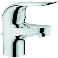 GROHE Euroeco Special Einhand-Waschtischbatterie, Ausladung 92mm, Zugstangen-Ablaufgarnitur, 32763000