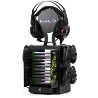 Official Halo Game Storage Tower, Controller Holder, Headset Stand for PS4, Xbox One, Nintendo Switch - Official Halo Merchandise (Xbox Series X///)