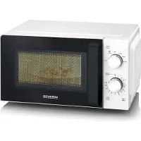 Severin MW 7570, Arbeitsplatte, Solo-Mikrowelle, 19 l, 700 W, Drehregler, Schwarz, Weiß